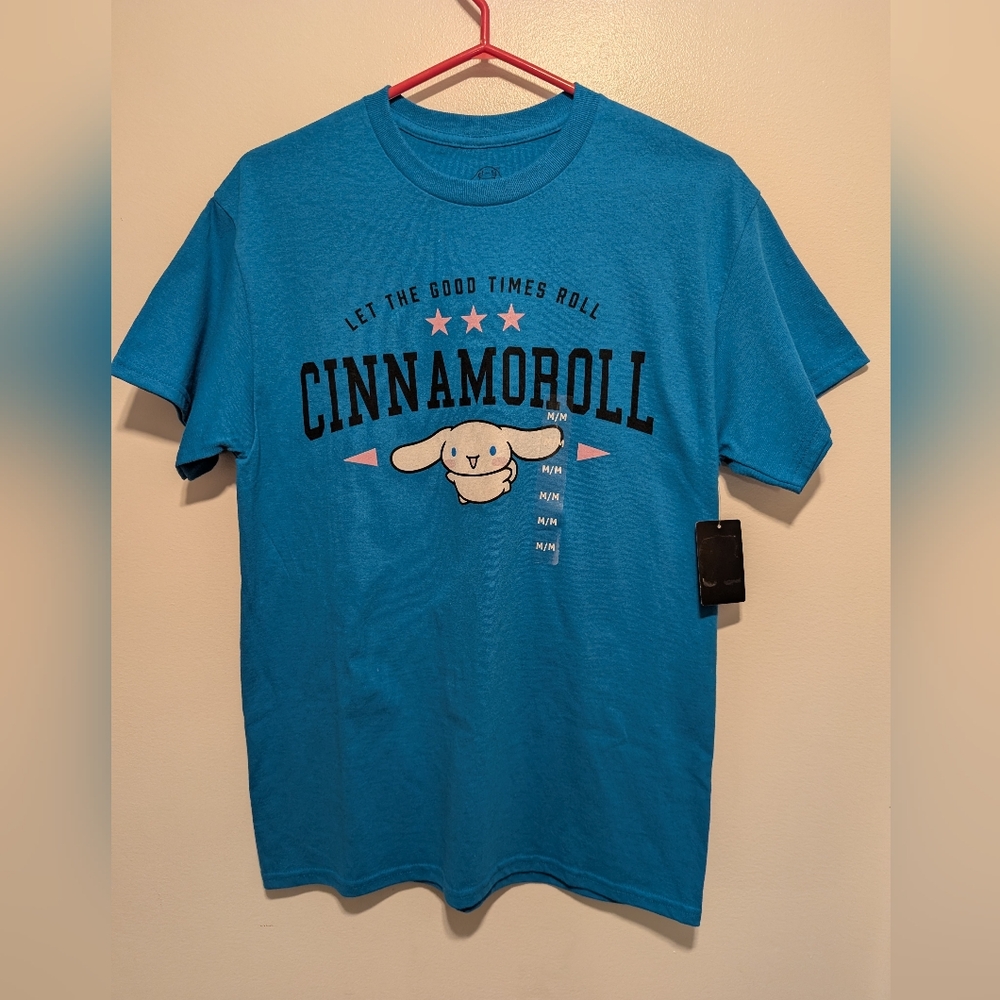 Blue Graphic T-Shirt Cinnamorol Adult Size MM Brand New With Tag From Sanrio
